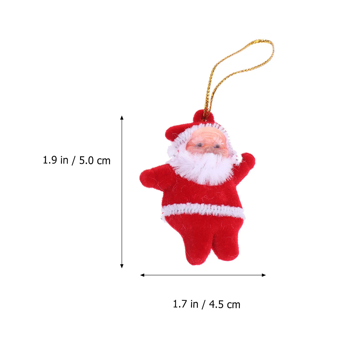 

36Pcs Santa Claus Pendant Plastic Hanging Christmas Decoration for Home Garden Patio Party Santa Claus Pendant