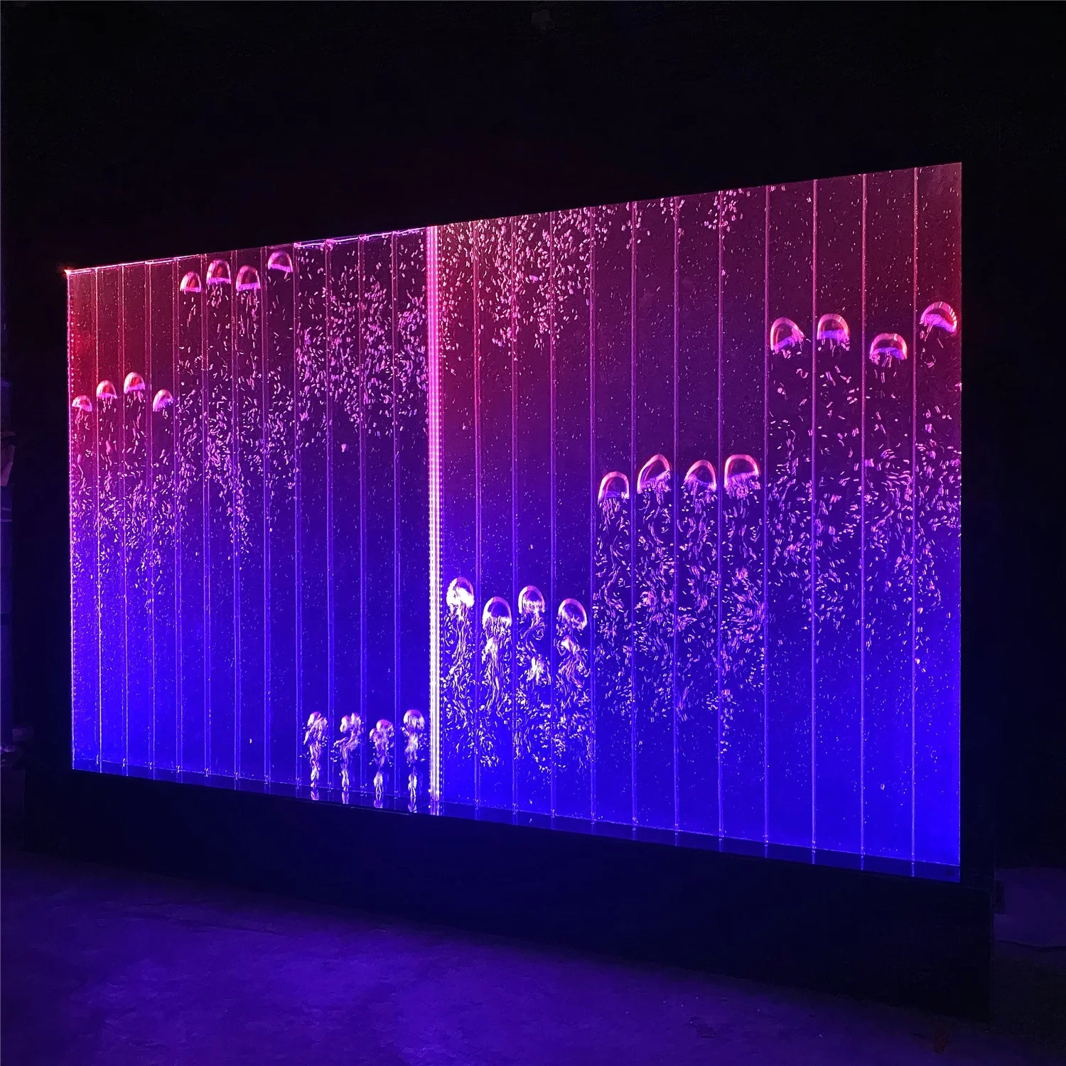 ฉากกั้นห้องตู้ปลา LED โมเดิร์นแบบกำหนดเองได้ พร้อมฟองน้ำและผนังน้ำแบบถอดได้