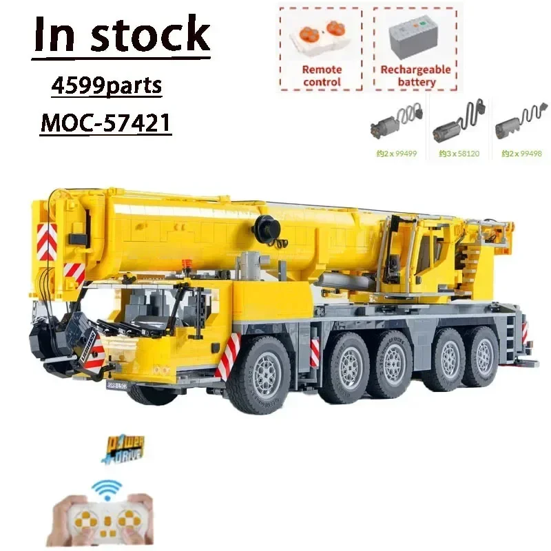 LTM 1250-5.1MOC-57421 City Transport Construction Crane Crane Electric RC Toy Mobile Crane 4599pcsBuildingBlockToy Birthday Gift