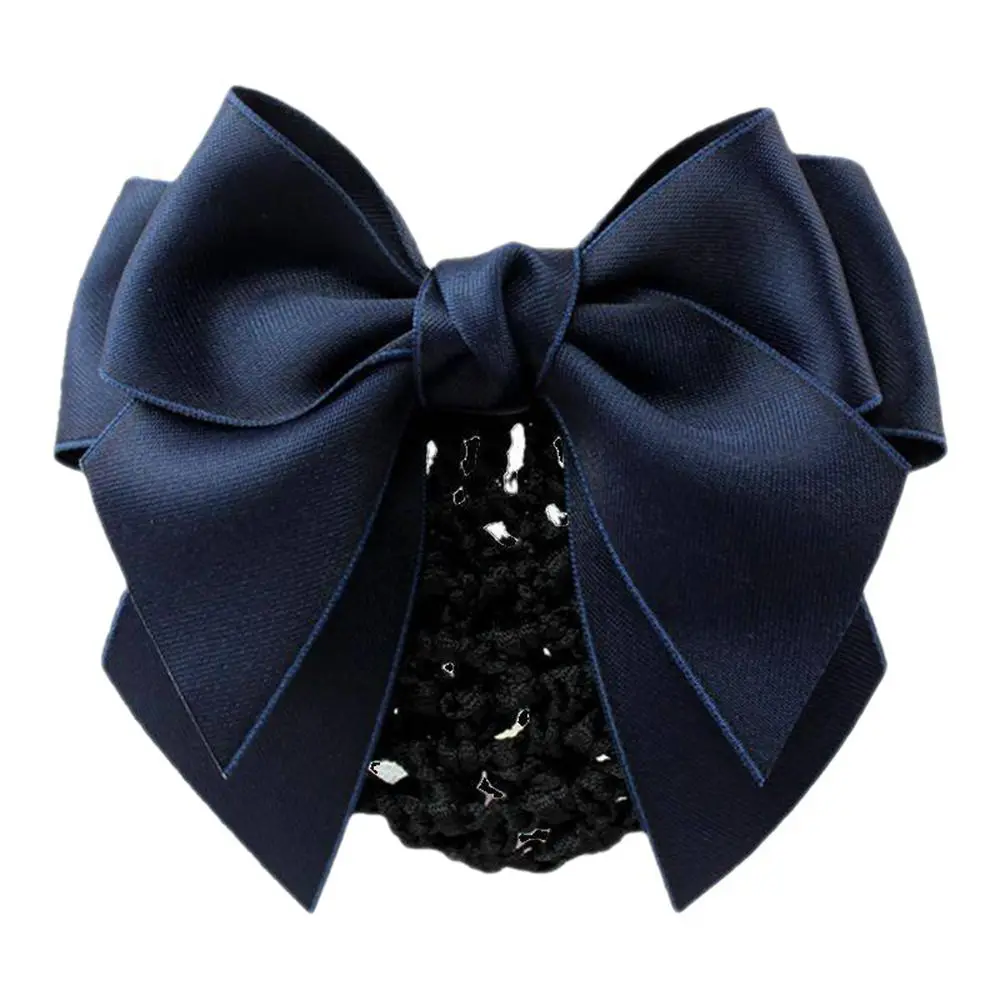 Hair Clip Headwear Bowknot Nurse For Girls Female Hairgrips Cover Net Korean Bun Snood Women Spring Clip Ponytail Clip