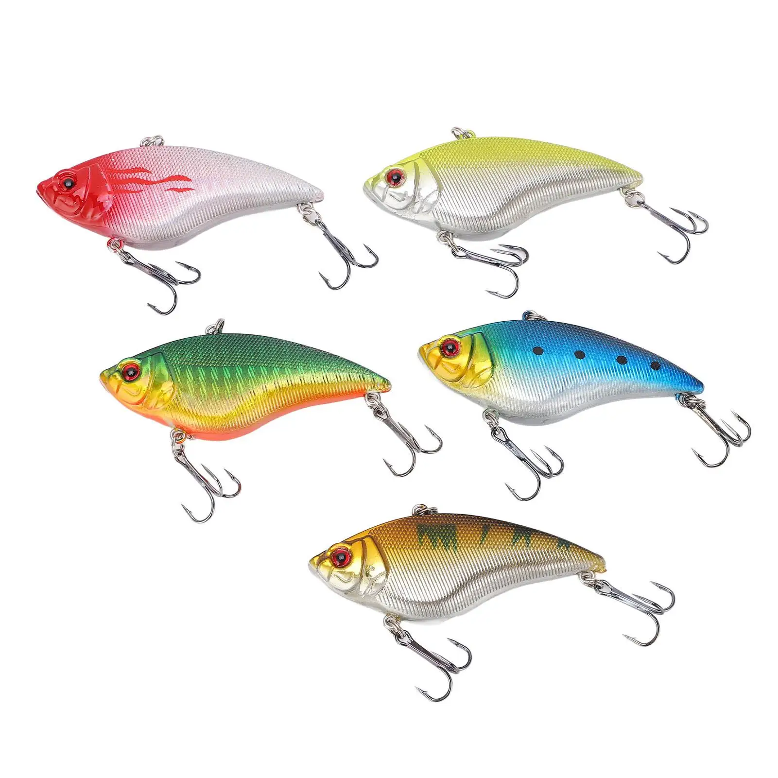 Vibe Fishing Lures 7 cm/16 g con occhi 3D - Esca antiruggine per acqua dolce e acqua salata per spigola e trota