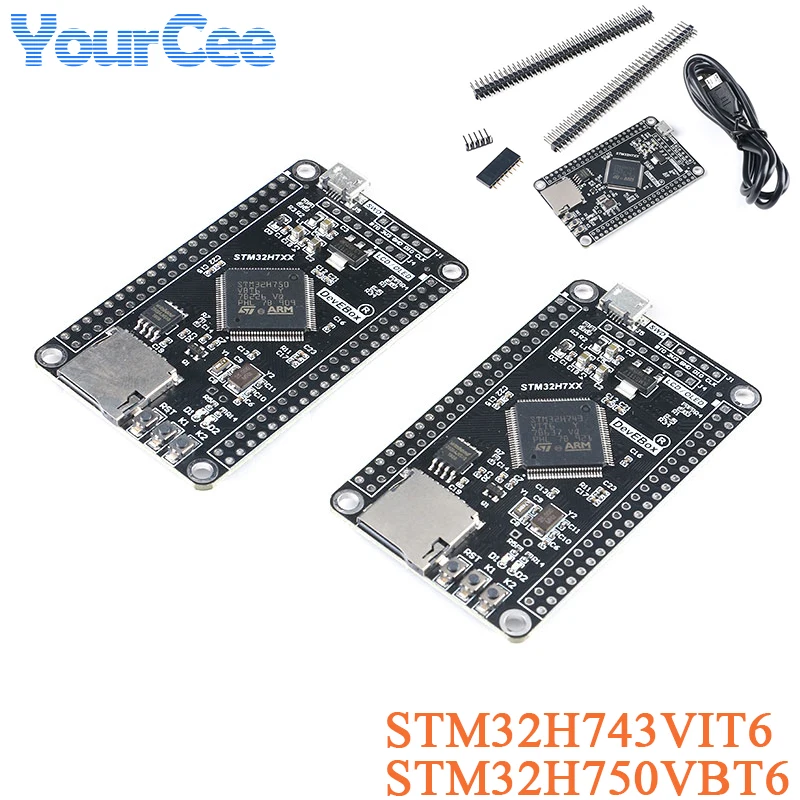 Módulo de placa de desarrollo de Sistema Central, interfaz M7 TFT SPI, 3,3 V con Cable USB, STM32H750VBT6, STM32H743VIT6, STM32, STM32H, STM32H7