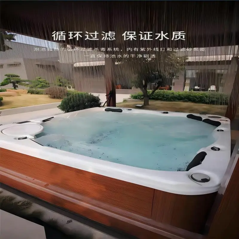 Villa outdoor intelligent surf jacuzzi constant temperature hotel hot spring homestay