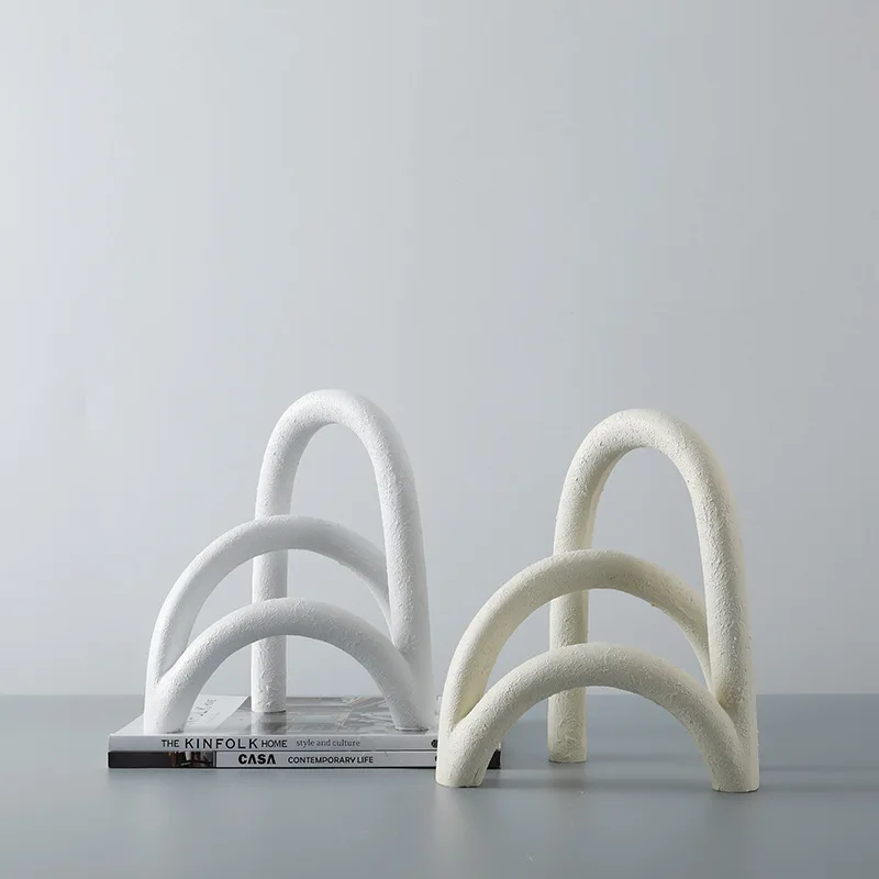 

Joylove Minimalist Model House Resin Arched Bridge Designer Decoration Living Room TV Cabinet Geometric Creative Soft Decoration