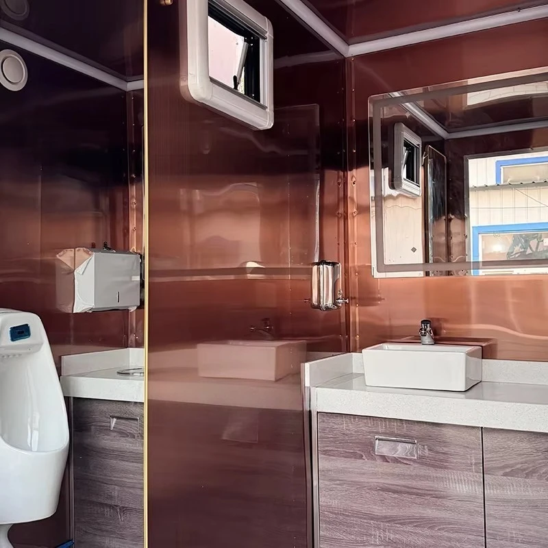 Remolque Portátil para Baños al Aire Libre, Inodoro Móvil, Remolque Portátil con Ducha e Inodoro