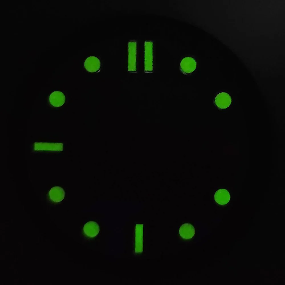 หน้าปัดขนาด 31.5 มม. หน้าปัด NH35 เหมาะสำหรับกลไกอัตโนมัติ NH35 หน้าปัดเรืองแสงสีเขียว อุปกรณ์เสริมนาฬิกาสำหรับผู้ชาย