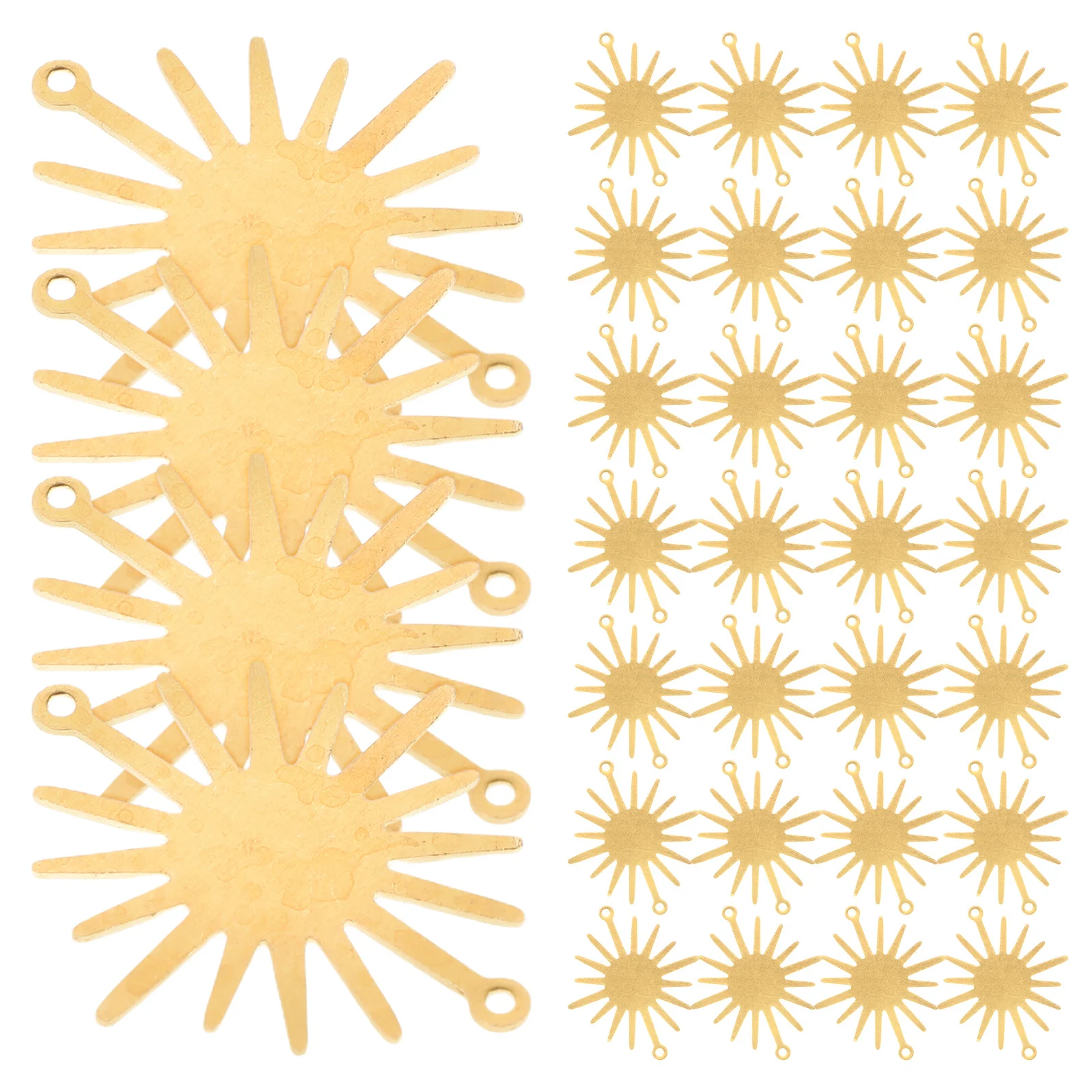 

50Pcs Sunflower Pendant Charms Premium DIY Jewelry Making Crafts Decorative Elements for Key Chain Scrapbook Dangle Projects