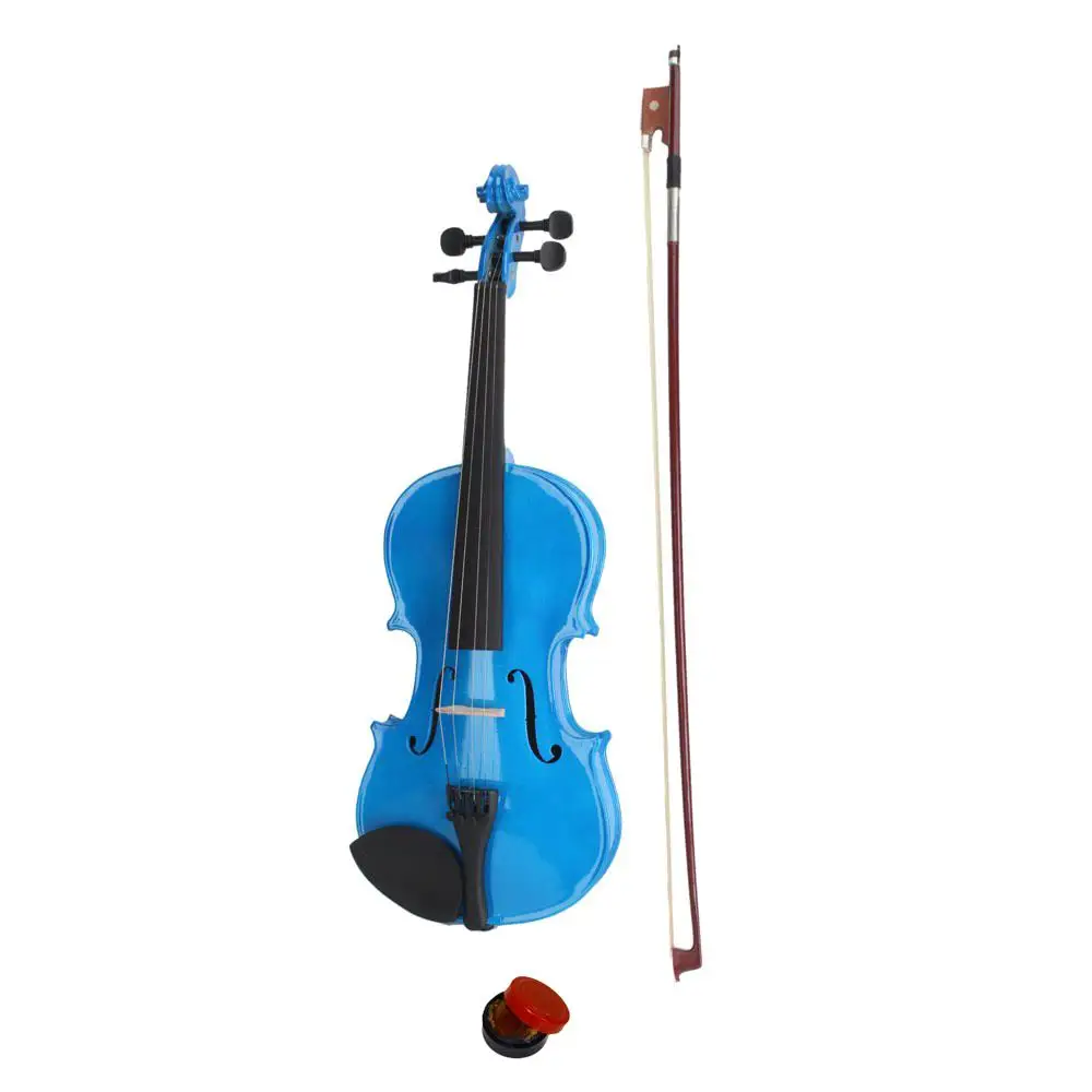 4/4 Acoustic Violin Case with Bow & Rosin - Dark Blue Protective Holder