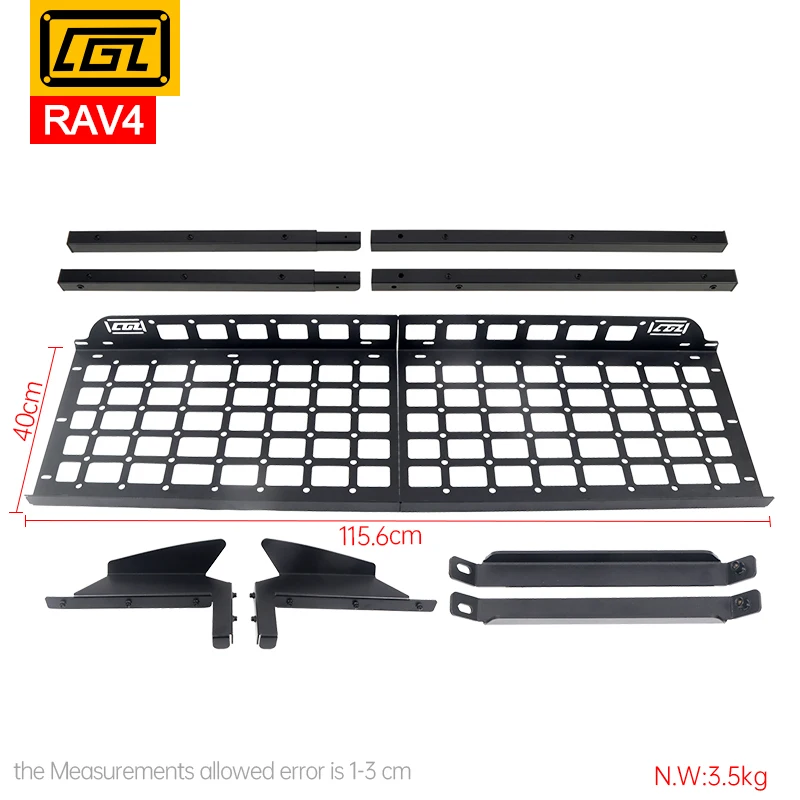 Rear Molle Panels For Toyota RAV4 2020 2021 2022 2023 2024 Accessories Rear Trunk Divider/ Cargo Barrier/ Cargo Organizer Shelf