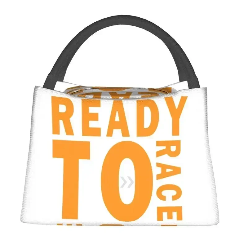 Ready To Race Insulated Lunch Tote Bag for Women Enduro Cross Motocross Asphalt Bike Portable Thermal Cooler Food Lunch Box