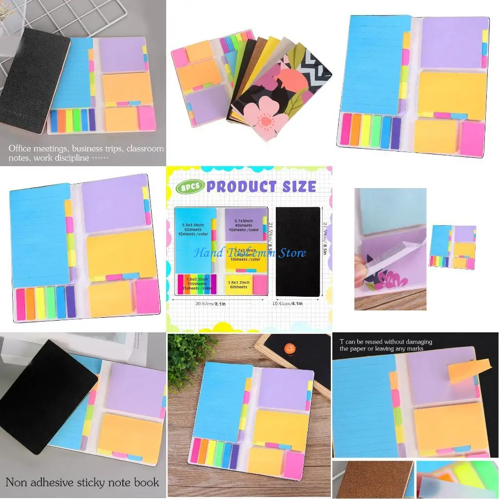 H37F مخطط لاصق الملاحظة تعيين دفتر مجلة جلدية من جلدية. #1