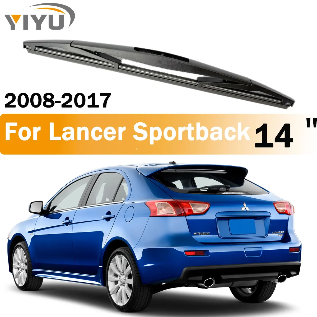 14" Heckscheibenwischerblatt für Mitsubishi Lancer Sportback 2008-2017 Windschutzscheibe Heckscheibenwischerblatt Auto-Zubehör