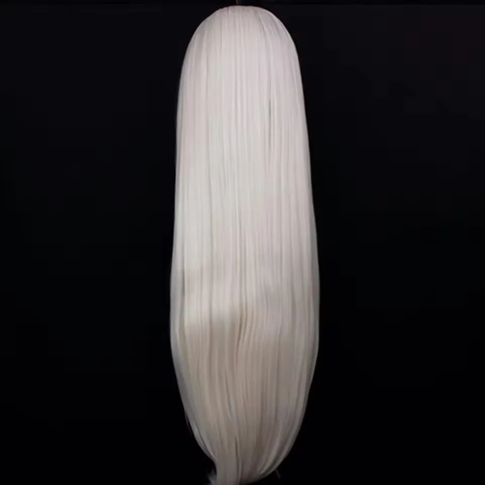 Parrucche anteriori in pizzo sintetico biondo cenere 13 * 4 Parrucche lunghe con linea sottile naturale pre pizzicate per le donne Parrucche bionde per capelli lisci senza colla