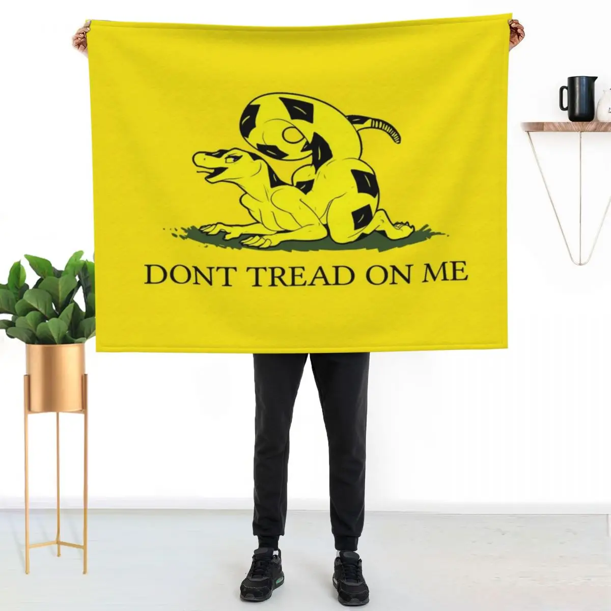 Gadsden Snake Throw Blanket Men's Soft Warm Throw Blanket for Couch