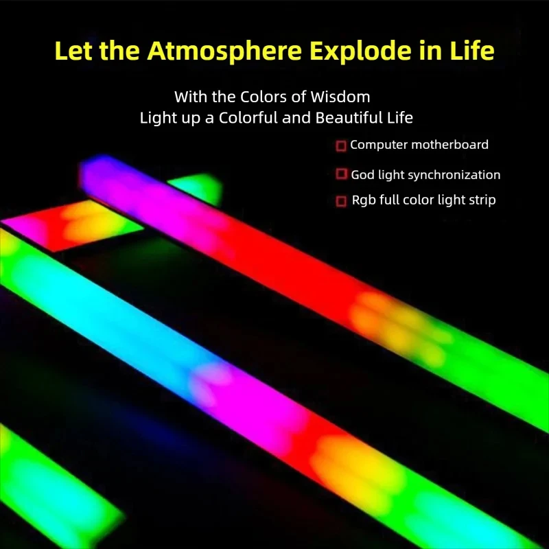 

DIY PC Case Decorative Light Strip ARGB 5V3pin 12V4pin Tri-sided illumination No light spots Magnet-attracted