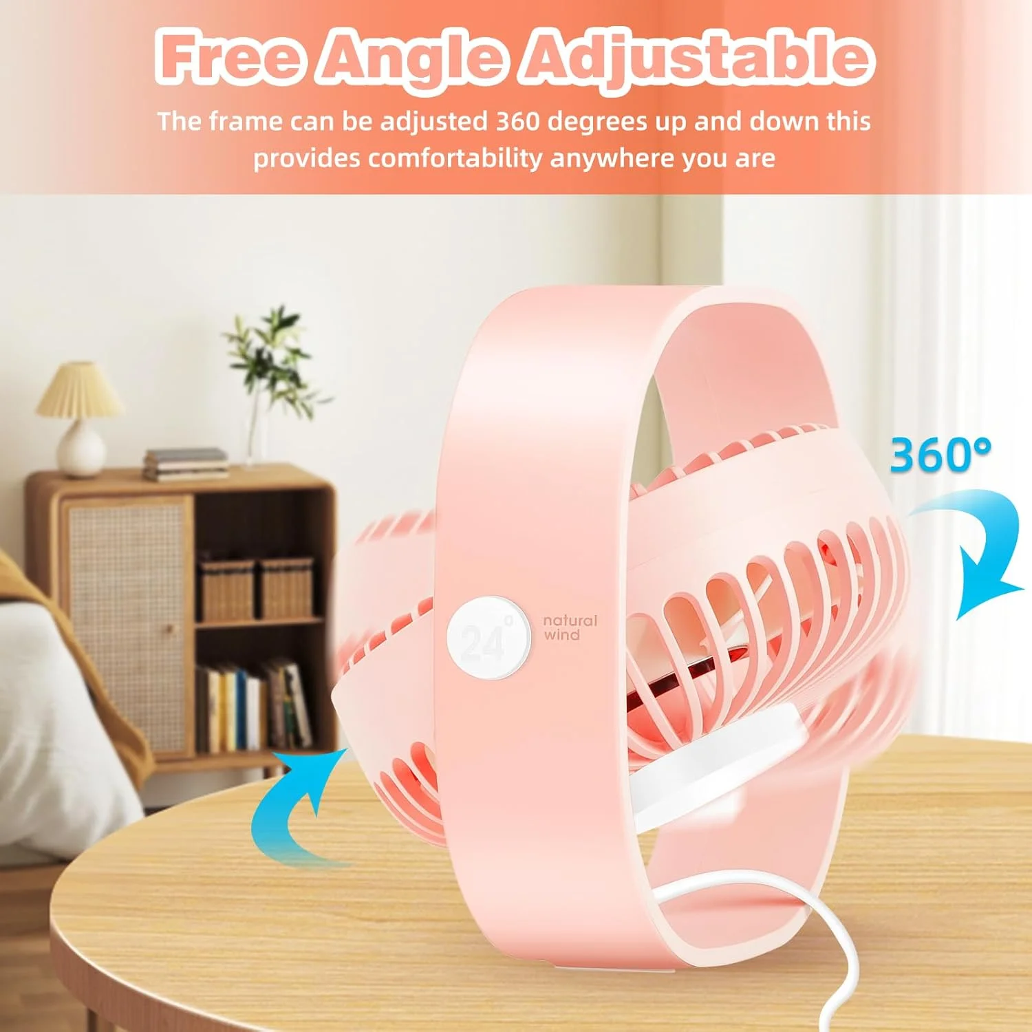 مروحة تبريد محمولة، مروحة مكتب صغيرة للمكتب في الهواء الطلق، مروحة تبريد هواء شخصية للطاولة