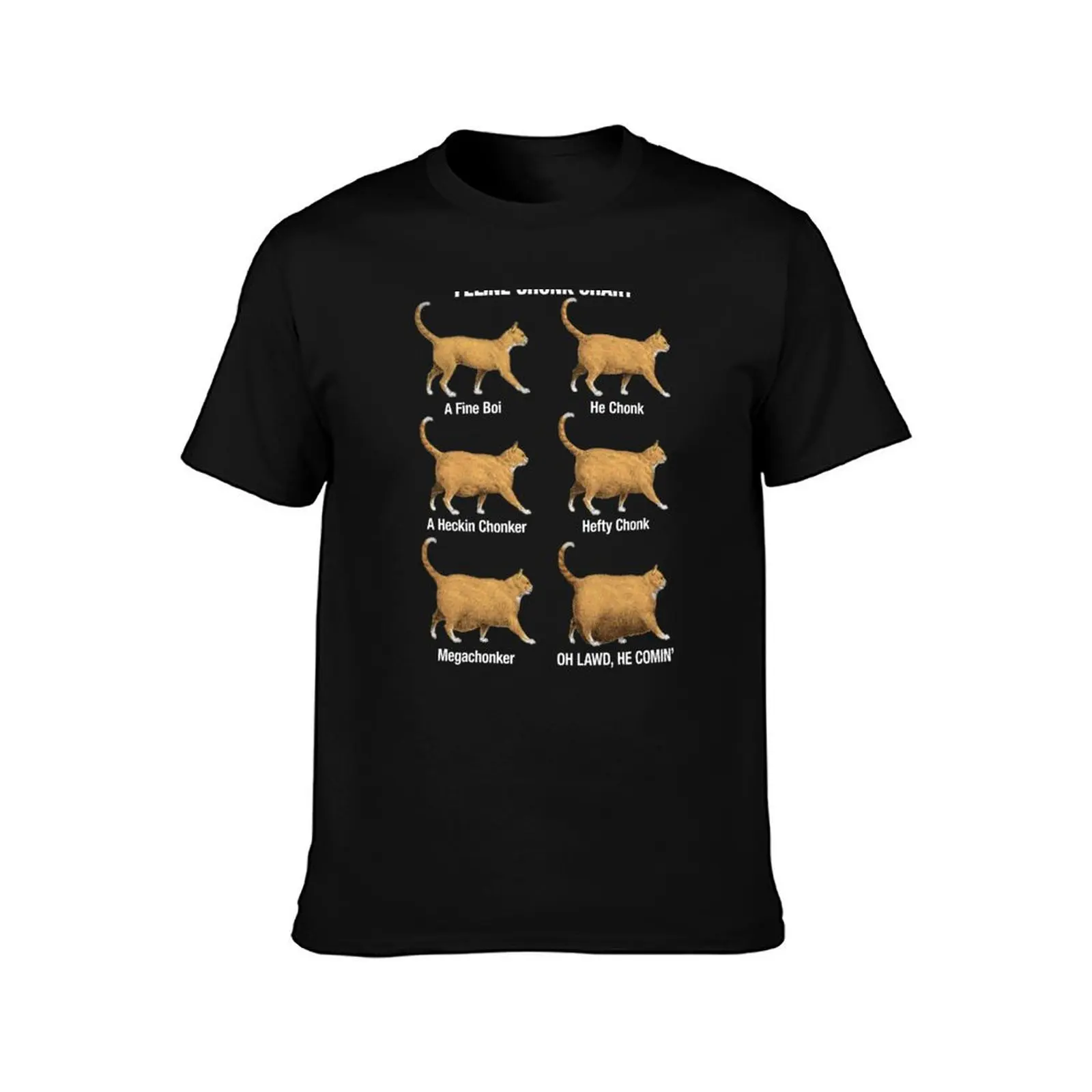 Feline Conk Chart, Funny Chonk Cat Meme T-Shirt Mechanic Work Tee Shirt T-Shirt