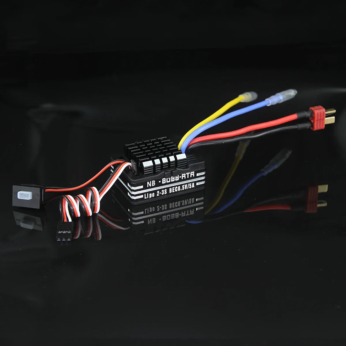NEEBRC 60A 80A Brushed ESC 2-3S Waterproof Metal ESC with Cooling Fan for 540 550 750 Motor 1/10 1/12 RC Crawler Off-road Car