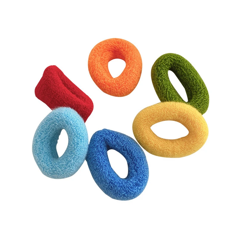 12PCS/Bag Simple Basic Elastic Rubber Bands Wide Side Thick Ponytail Holder Scrunchies Hair Accessories Multicolor Headwear