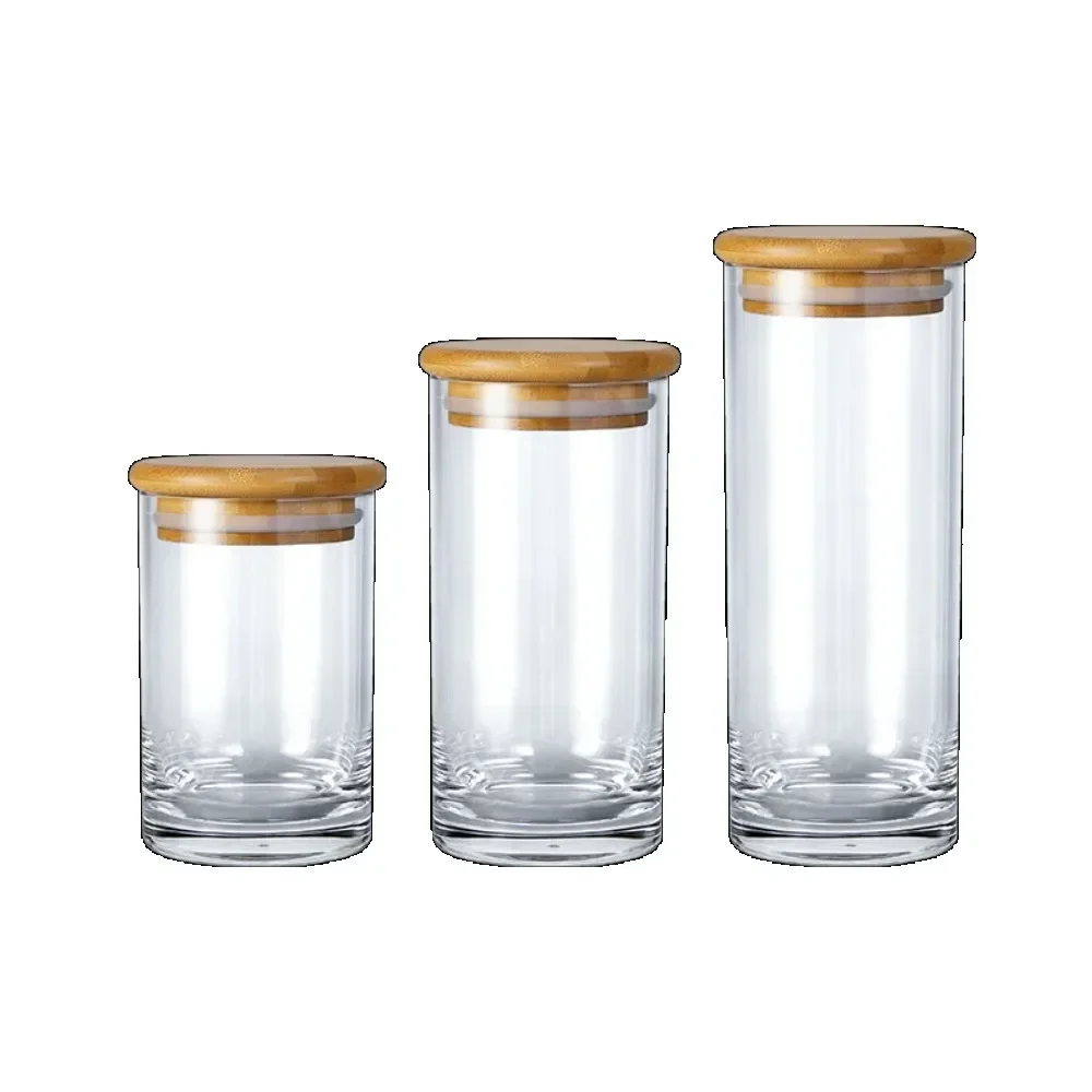 Bar counter sealed jar tea display shelf dried fruit transparent plastic imitation glass decoration storage bottle