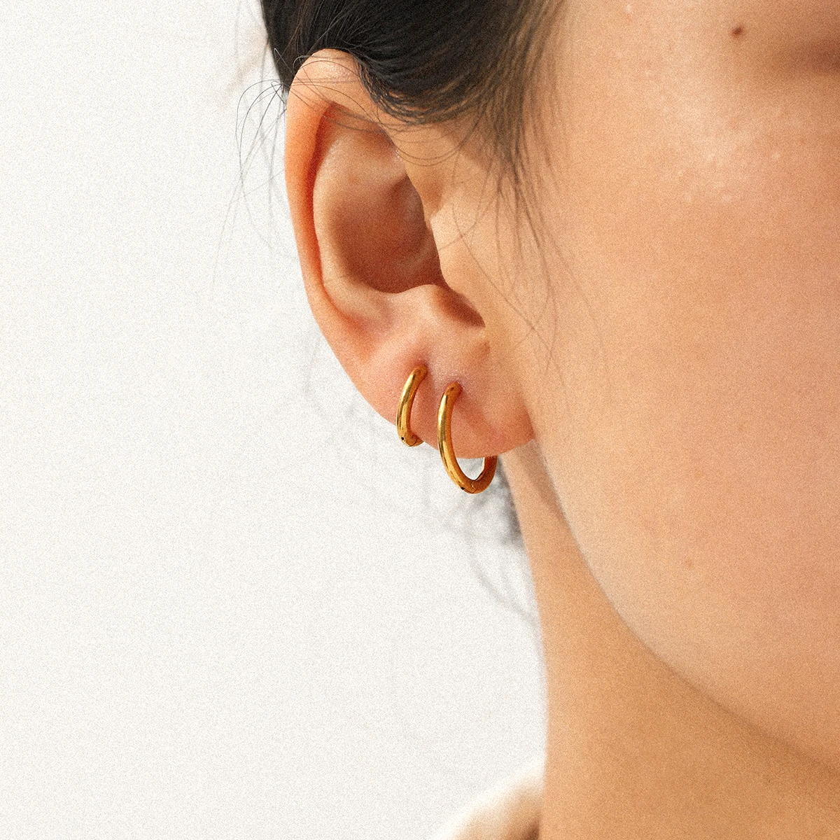

Stainless Steel Earrings Men Women DIY Small Earrings Perforated Jewelry Fashionable And Simple Gifts Accessories Wholesale