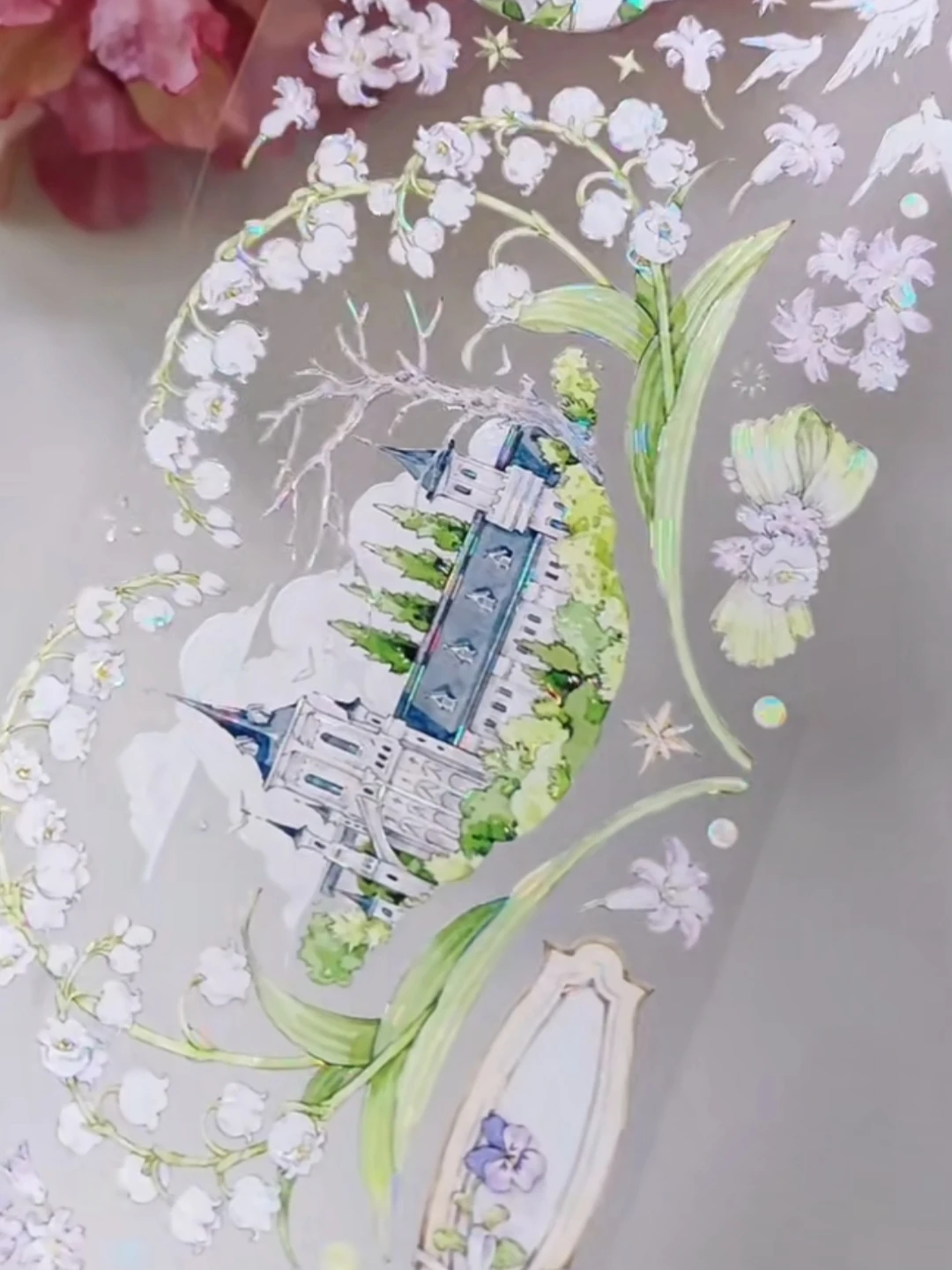 5M Shine Shell Shiny Pet Washi Tape Planner Diario Insignia Diy Flor Verde