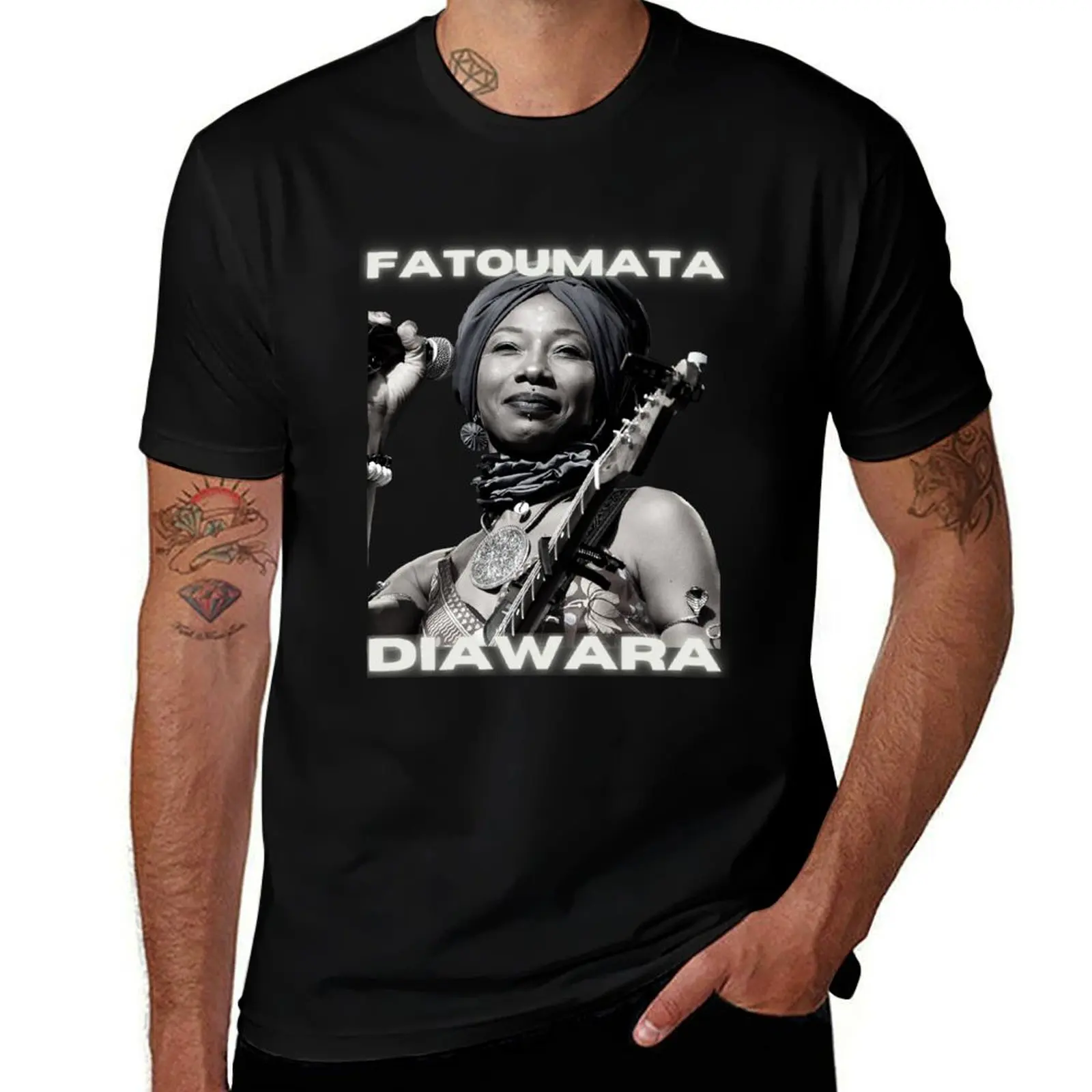 

shirt t shirts Diawara with Singer prints tshirt T-Shirt BnW man t summer anime Fatoumata