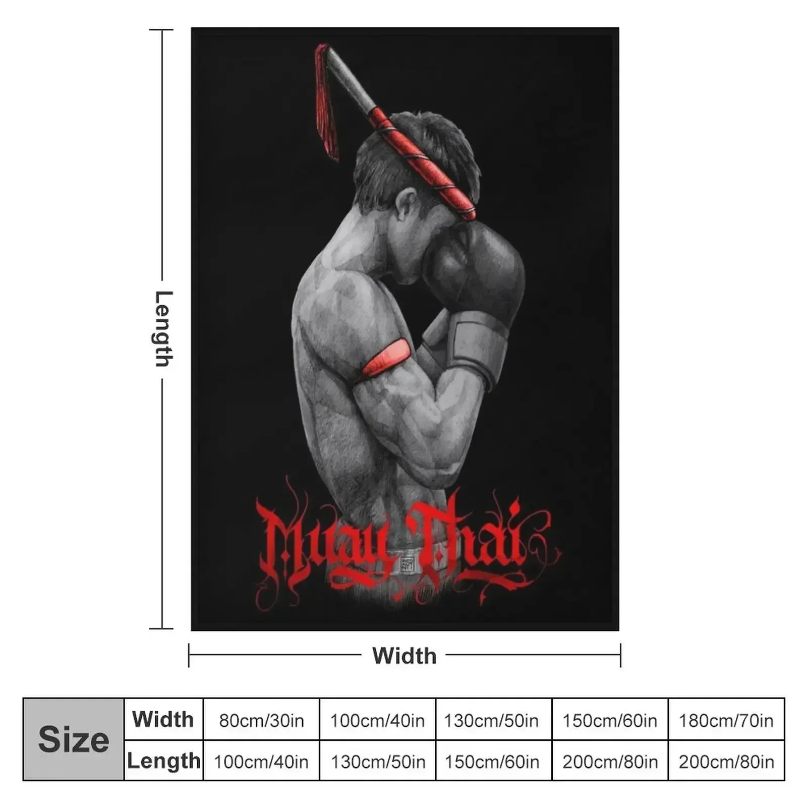 Muay Thai Boxing Fighter Throw Blanket christmas decoration Cute Plaid Plush Tourist Blankets
