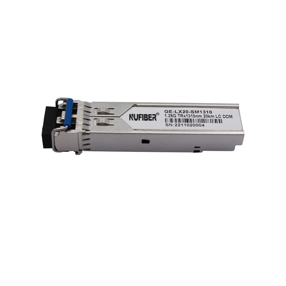 2PCS GE-LX20-SM1310 Single Mode Fiber SFP Module 1.25Gb/S 20km 1310nm Wavelength IP Network Optic Transceivers Used