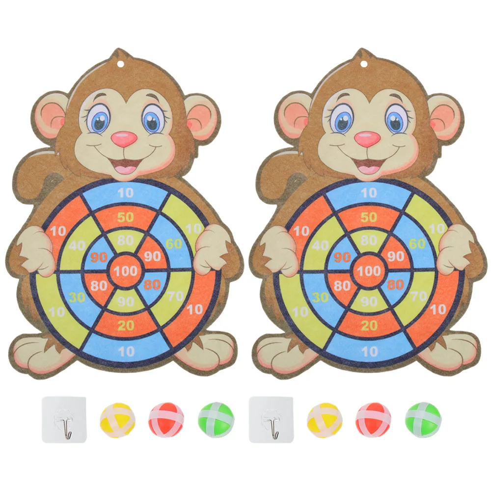 2セットの粘着ボールダーツボードゲーム、ボール付き、パーティーグッズ、子供向けギフト、室内ゲームボード、プラスチック製スポーツ、親子向け、男の子用