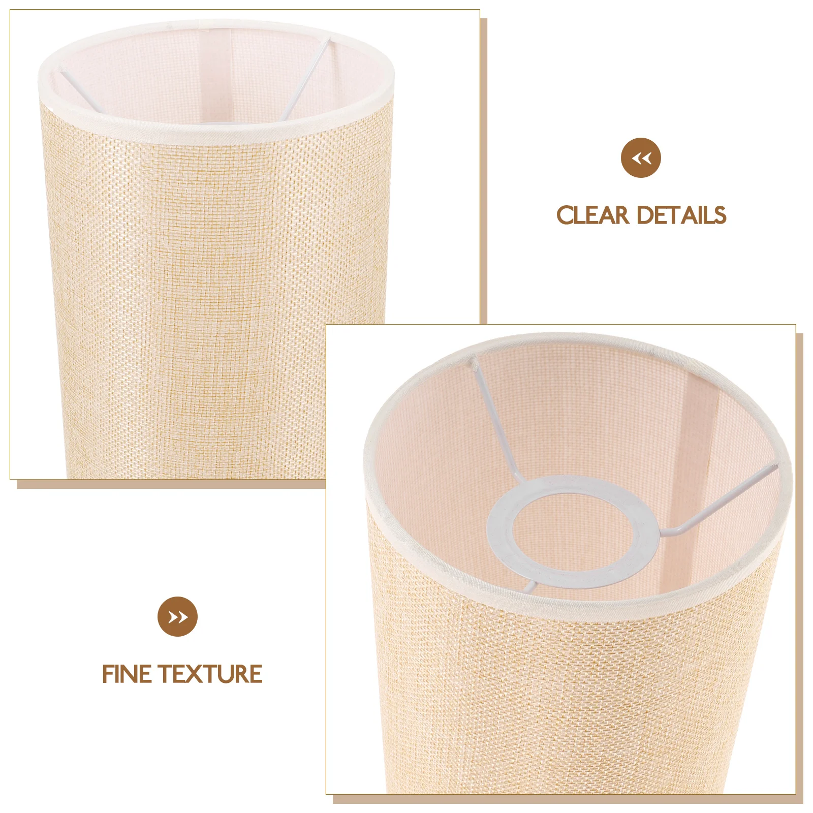 

Настольная лампа, абажур, железный льняной цилиндр, замена в форме барабана для напольных настенных светильников, винтажная крышка для освещения, внутреннее освещение