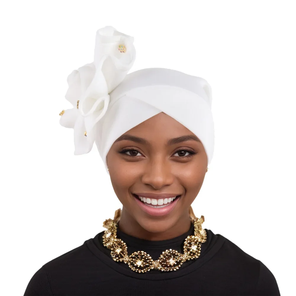 African Headtie Women's Fashion Turbans Elastic Leisure Comfortable Breathable Daily Hat Headband Accessories African Caps