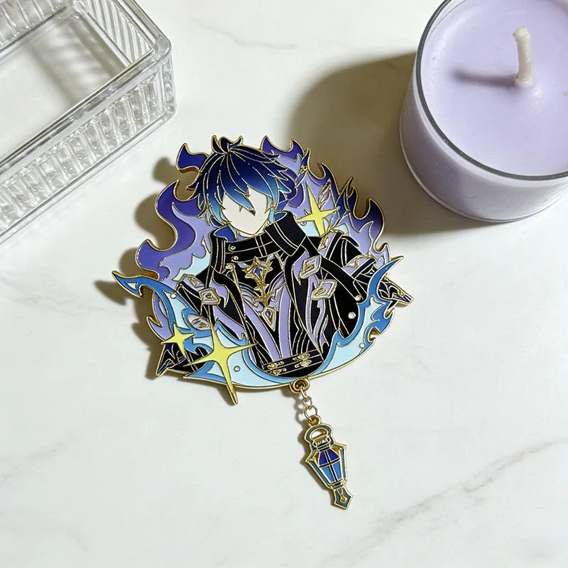 Genshin Impact Sandrone Cosplay-Anstecker Anime Columbina Varka Alice Klee Durin Halloween-Party-Kostüm-Accessoires Rucksack-Pins – Detail 24