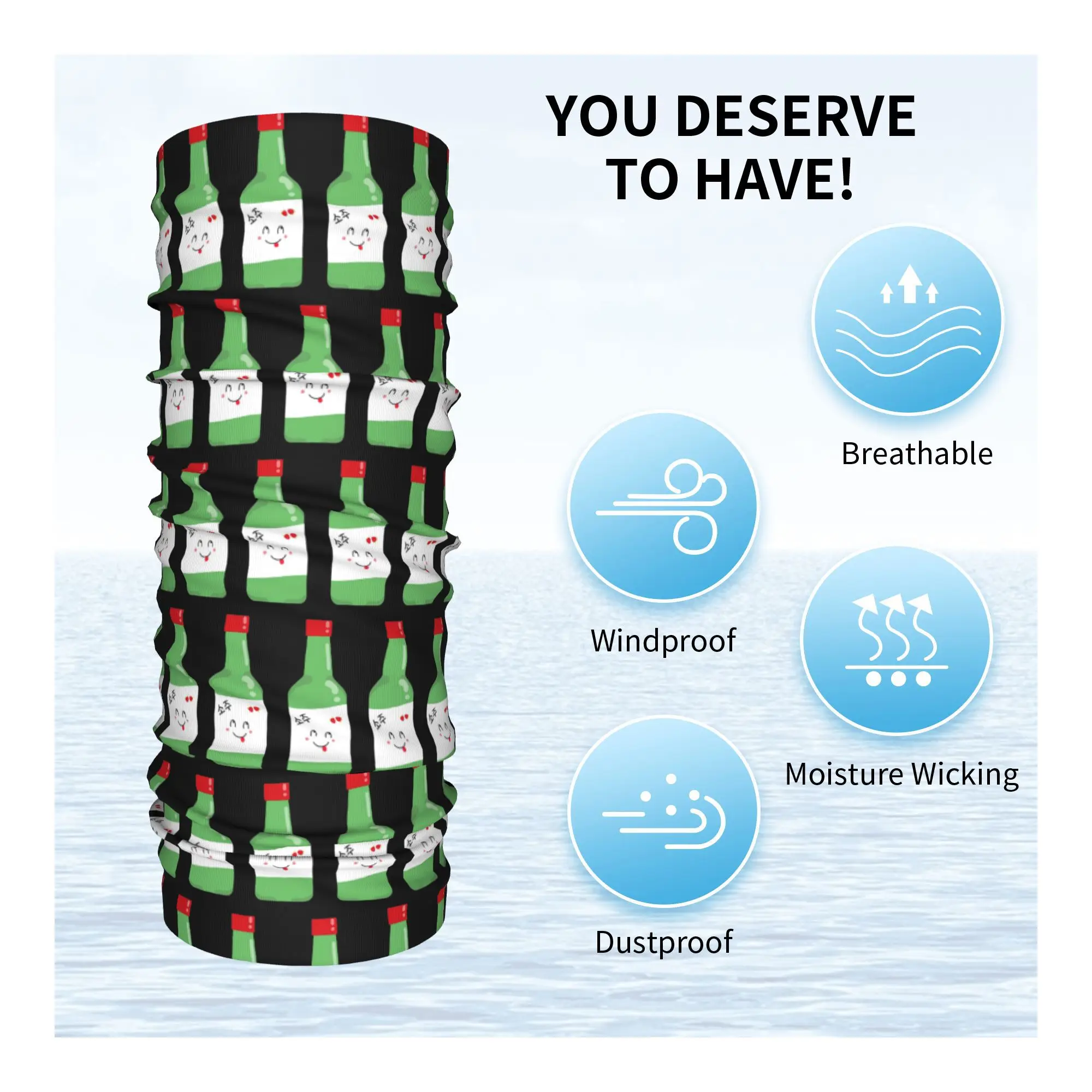 Soju Bandana cache-cou imprimé enveloppement masque écharpe multifonction chapeaux course unisexe adulte respirant