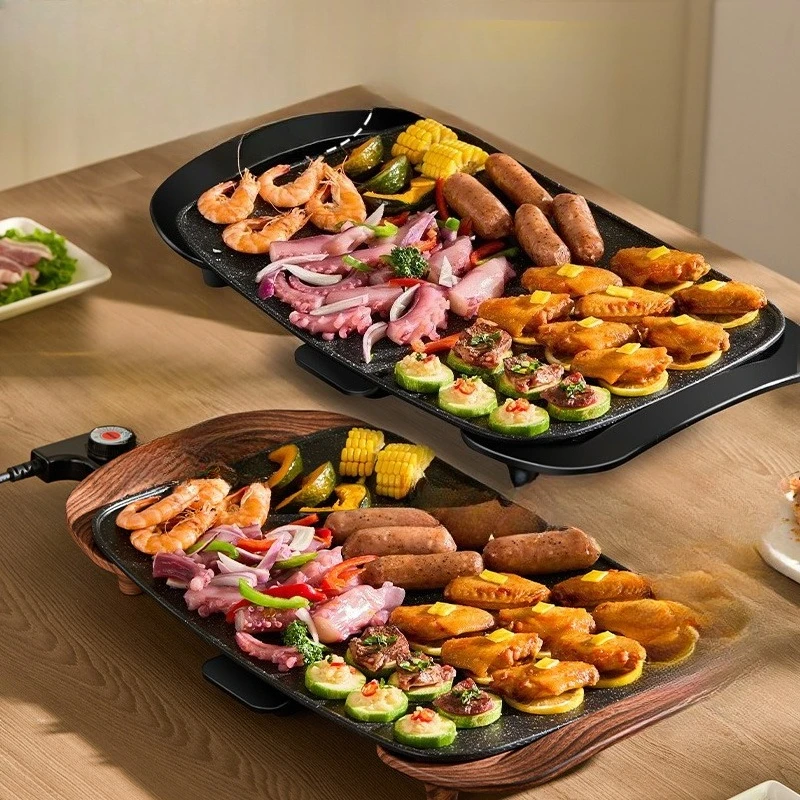 

Electric barbecue pan Household barbecue pan Korean multi-functional integrated pan barbecue pan Teppanyaki barbecue machine