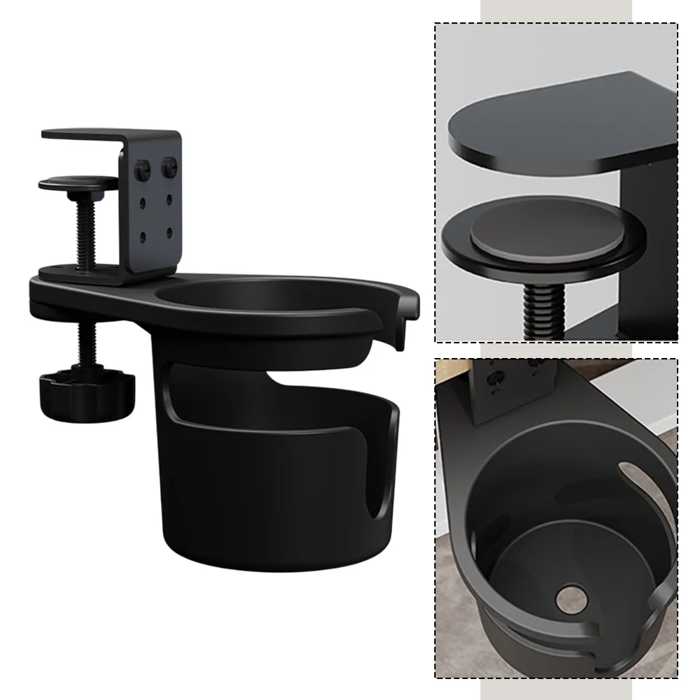 Desk Cup Holder For Coffee Mugs Water Bottles Household Three-level Height Adjustable Upgraded Rotating Clamp Stand Spare Parts