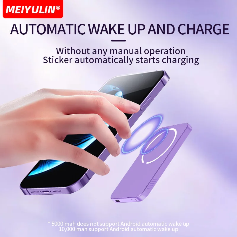 Portable Magnetic 10000mAh Power Bank Wireless Fast Charging 22.5W External Battery 5000mAh Slim Metal Powerbank For iPhone