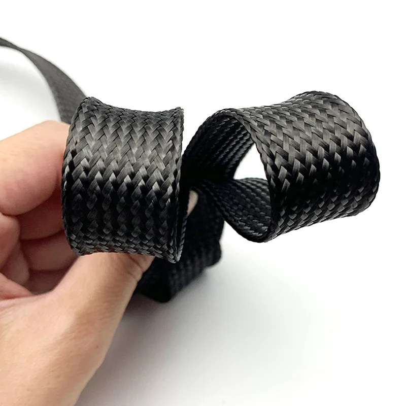 

Sleeves 4-40mm High Density Tightly Black Braided Flexible Carbon Fiber Sleeving Shield Wire Cable Tube Sheath Sleeve