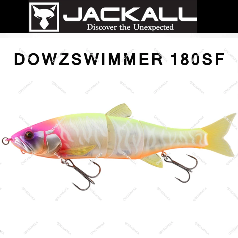 

JAPAN JACKALL DOWZSWIMMER 180SF 180mm 56g JOINT & BIG BAIT bass Trout Slow Floating Lure Top Water Triple joint body