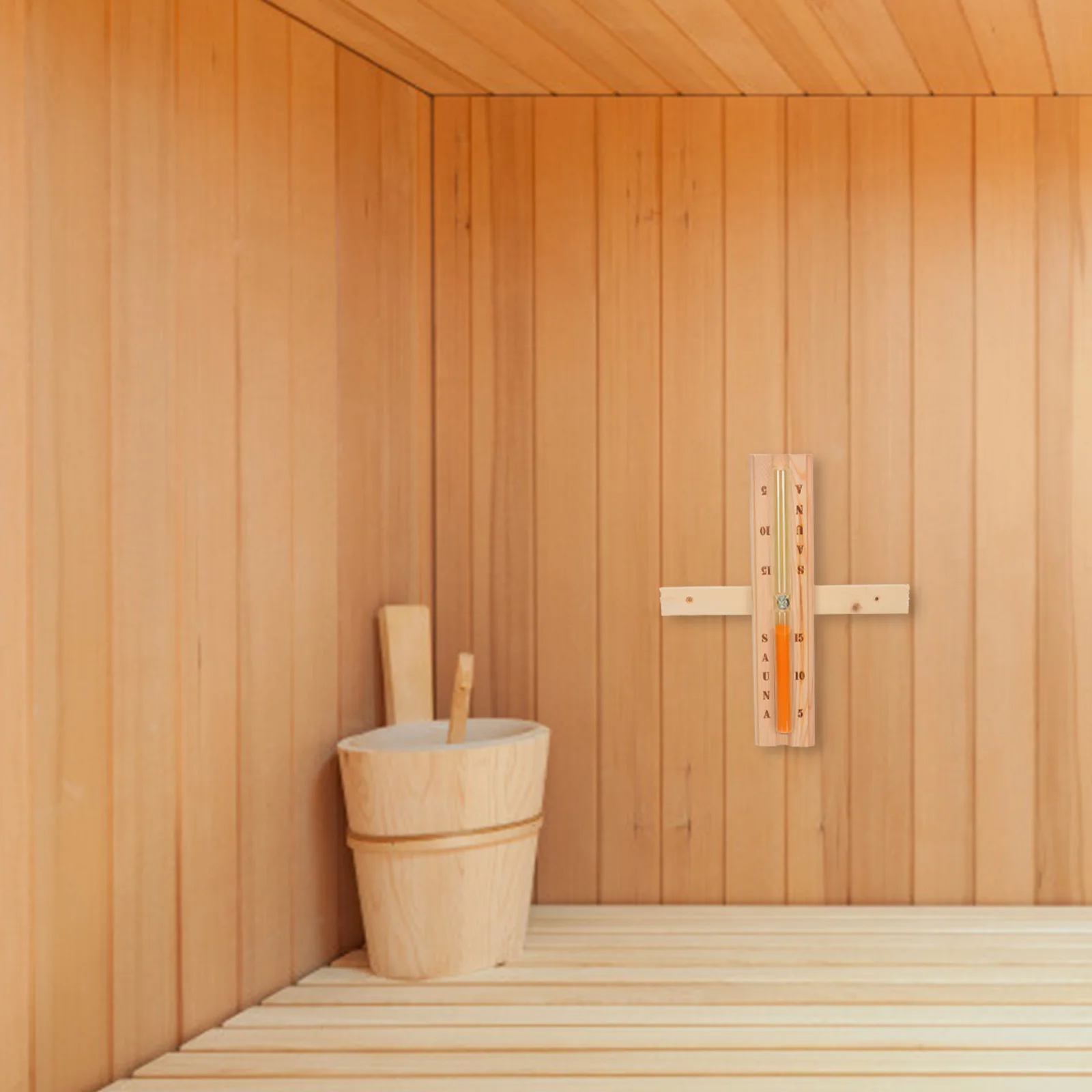 

Hourglass Natural Wood Glass Sauna Room Clock Countdown Timer Long Lasting Sauna Supply S Timer Spa Accessory Boiled
