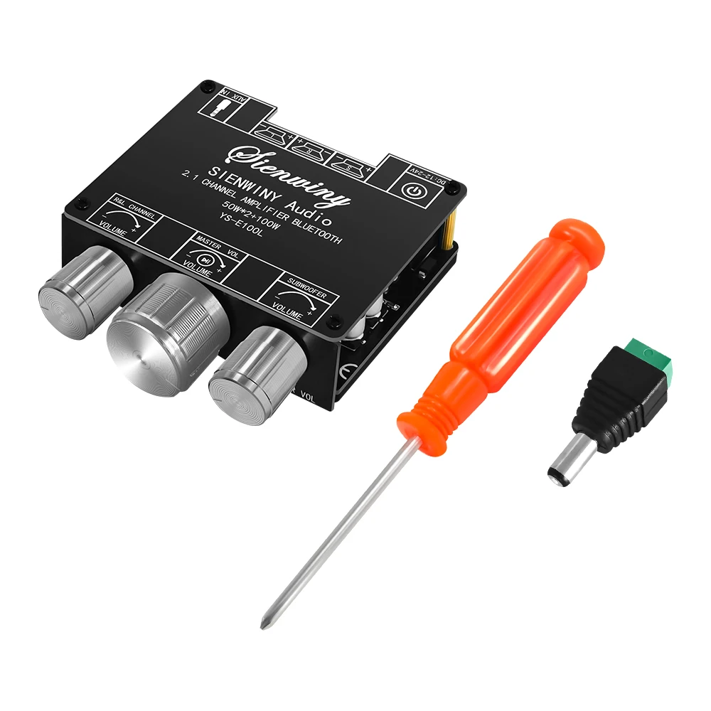 

YS-E100L 50WX2 + 100 Вт сабвуфер AMP Bluetooth 5,1 плата цифрового усилителя Stereo2.1-канальный беспроводной аудиоусилитель управление через приложение
