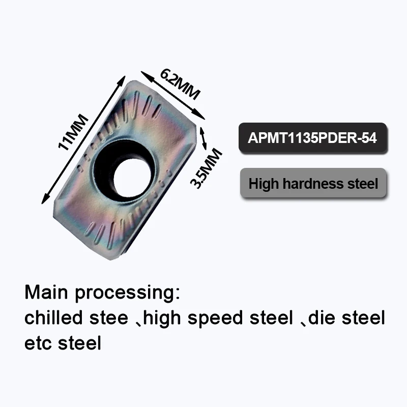 

APMT1135 Special for Quenched Steel Hardened Steel Milling Inserts CNC ISO Tungsten Carbide Inserts Milling Cutting Tools