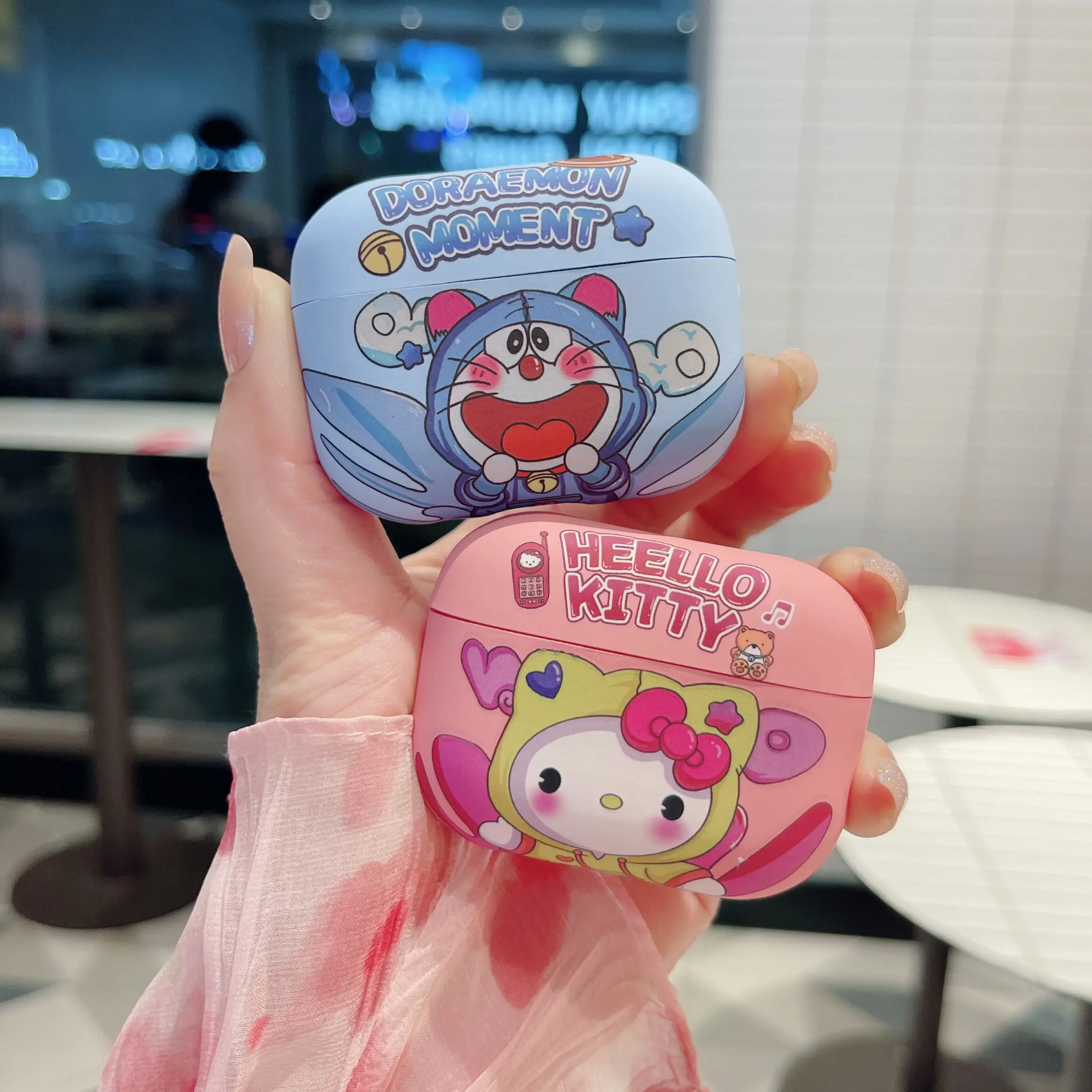 Kawaii Sanrio Hello Kitty for AirPods Pro 2 Cute Cartoon Anime Doraemon Soft Earphone Case for AirPods 2 3 4 Convenient To Carry