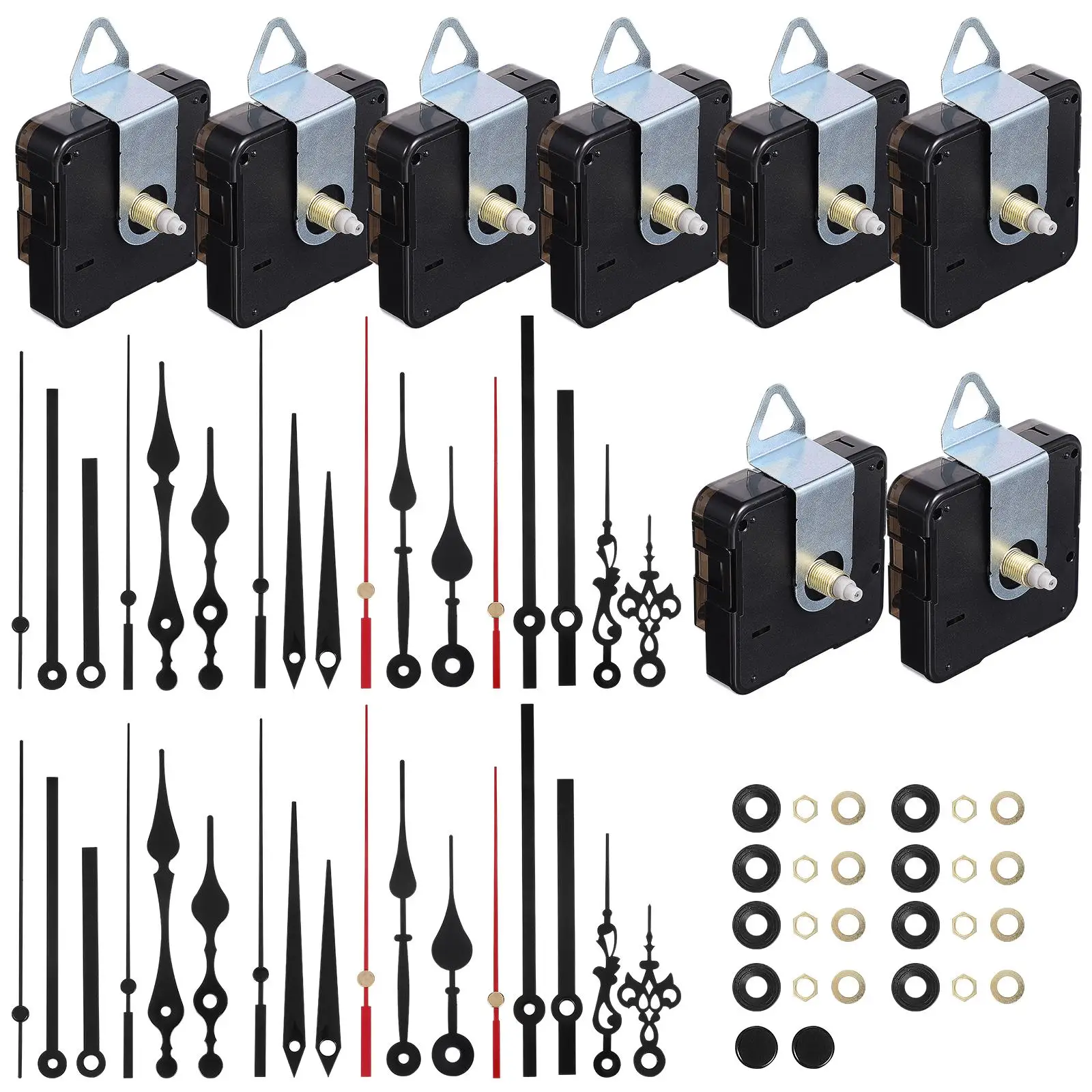 

8 Pcs Clock Movement Kit 13mm 18mm Quartz Mechanism Replacement Parts for Wall Clocks Home Decor Clock Kit DIY
