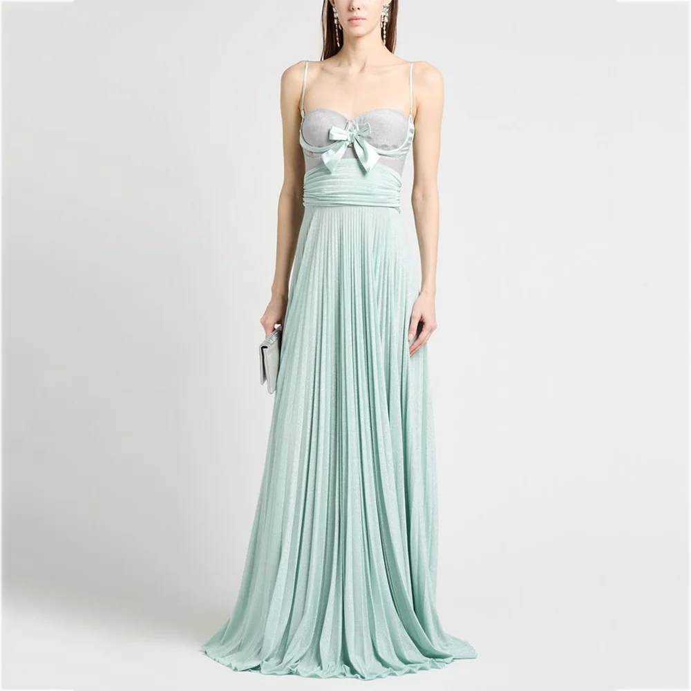 

Романтическое нежное платье для выпускного вечера, милое вечернее платье трапециевидной формы на бретельках для женщин, вечернее платье без рукавов для торжественных случаев