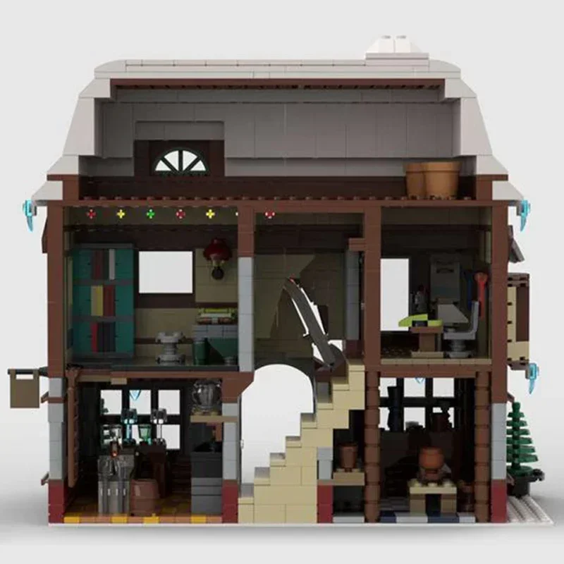 Klocki konstrukcyjne Moc Modular Street View Winter Village Klocki techniczne DIY Zestaw do składania Zabawki konstrukcyjne dla dzieci Prezenty świąteczne