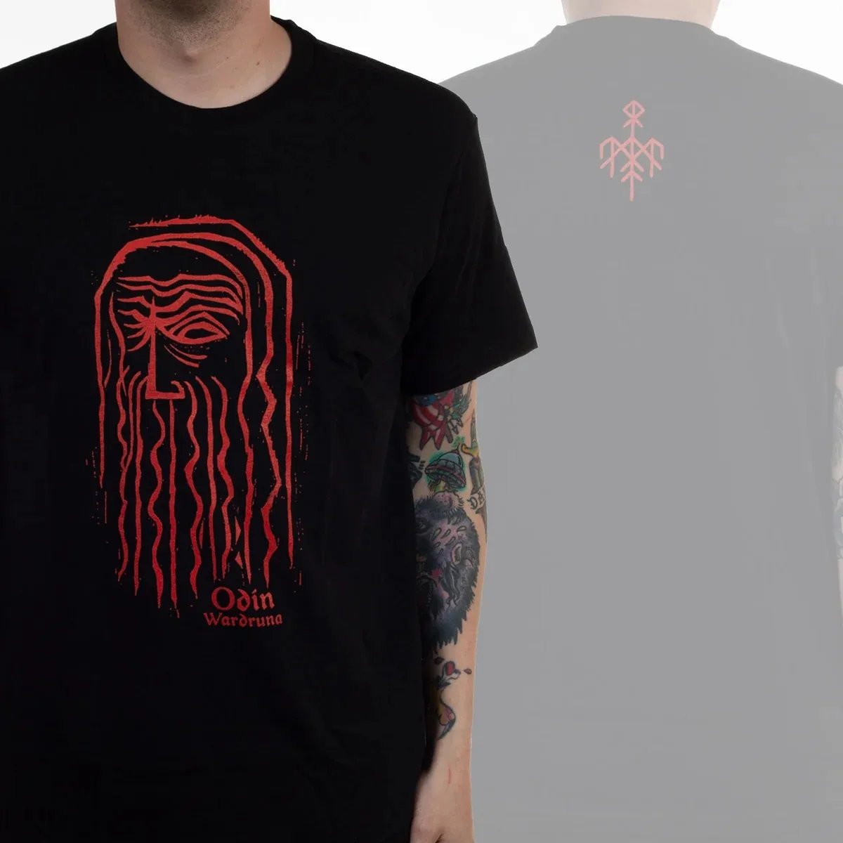 Wardruna Bear Family Graphic T Shirt, Norse Myth Mother Bear Cub Moon Star Fern Print T Shirt, Unisex T Shirt