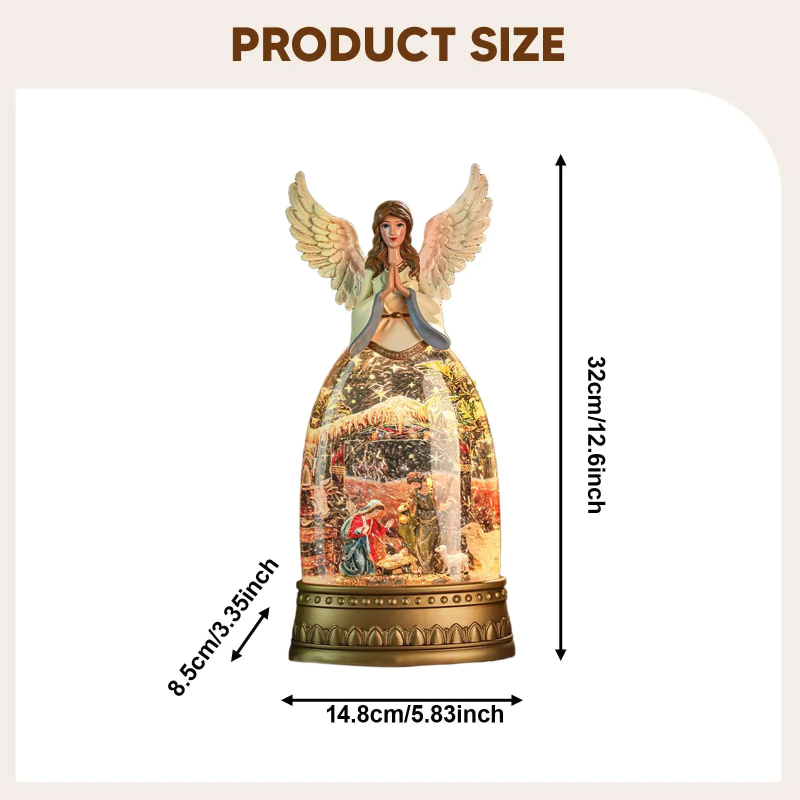 Christmas Nativity Snow Globe Collection Christmas Decoration, Tabletop Ornament, Decorative Figurine for Living Room, Festival