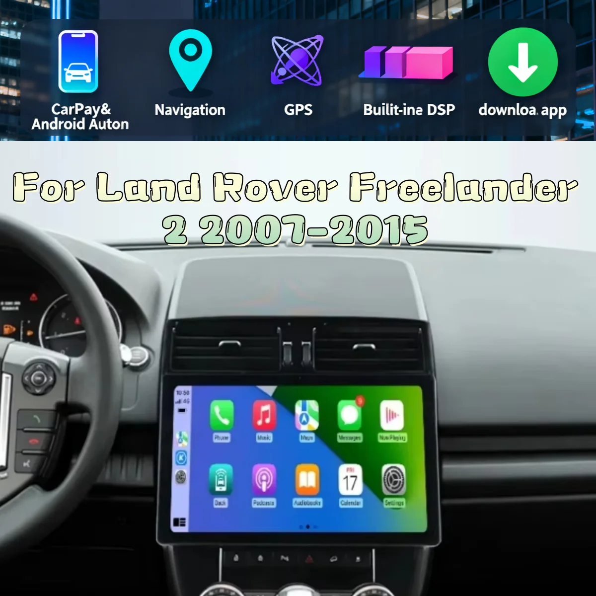 Android 13 Car Radio For Land Rover Freelander 2 2007-2015 Multimedia Video Player Stereo Auto GPS Navigation Carplay DSP WIFI