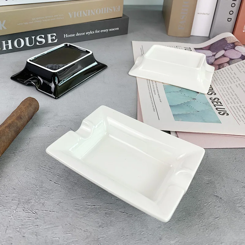 Handmade minimalist ashtray Ceramic Advanced Cigar ashtray office a living room high-quality Smoking Accessories